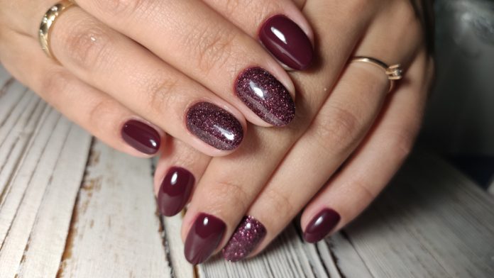 Stylish,Design,Of,Manicure,On,Long,Beautiful,Nails